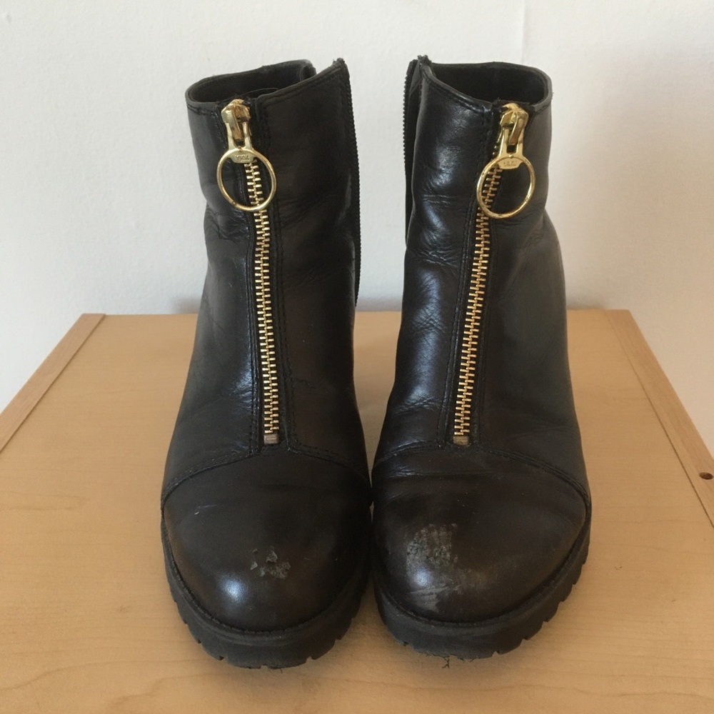 Vagabond Black Leather Boots Size 7
